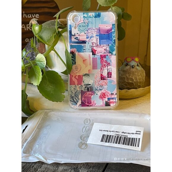 Vintage retro Pink and Blue Collage Case for iPhone Xs iPhone X girly - Picture 3 of 8